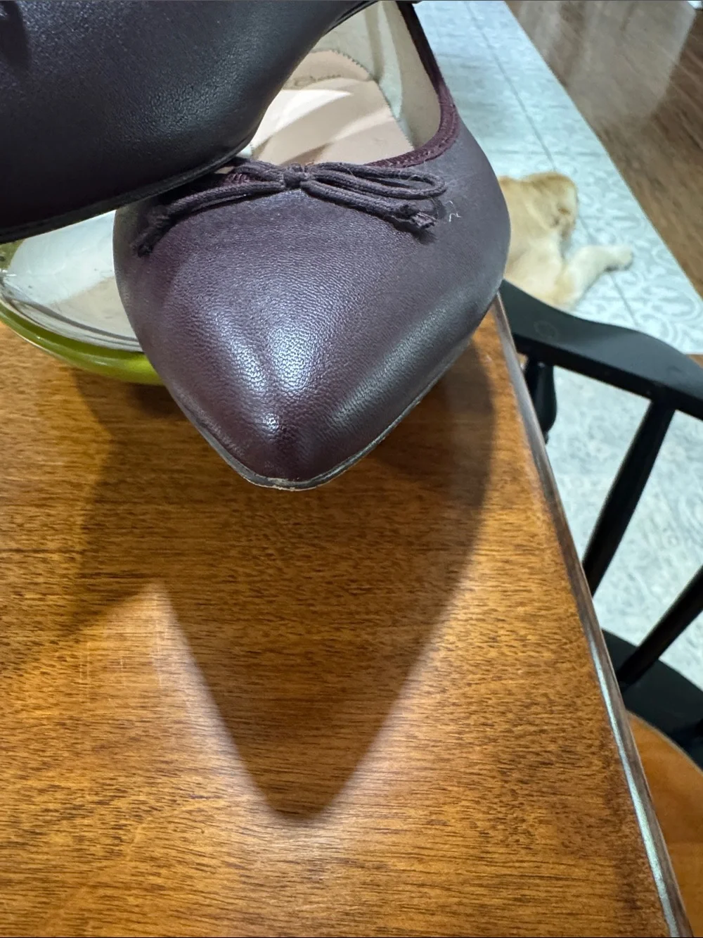 J CREW BURGUNDY S 9 BALLET FLATS POINTED TOE
